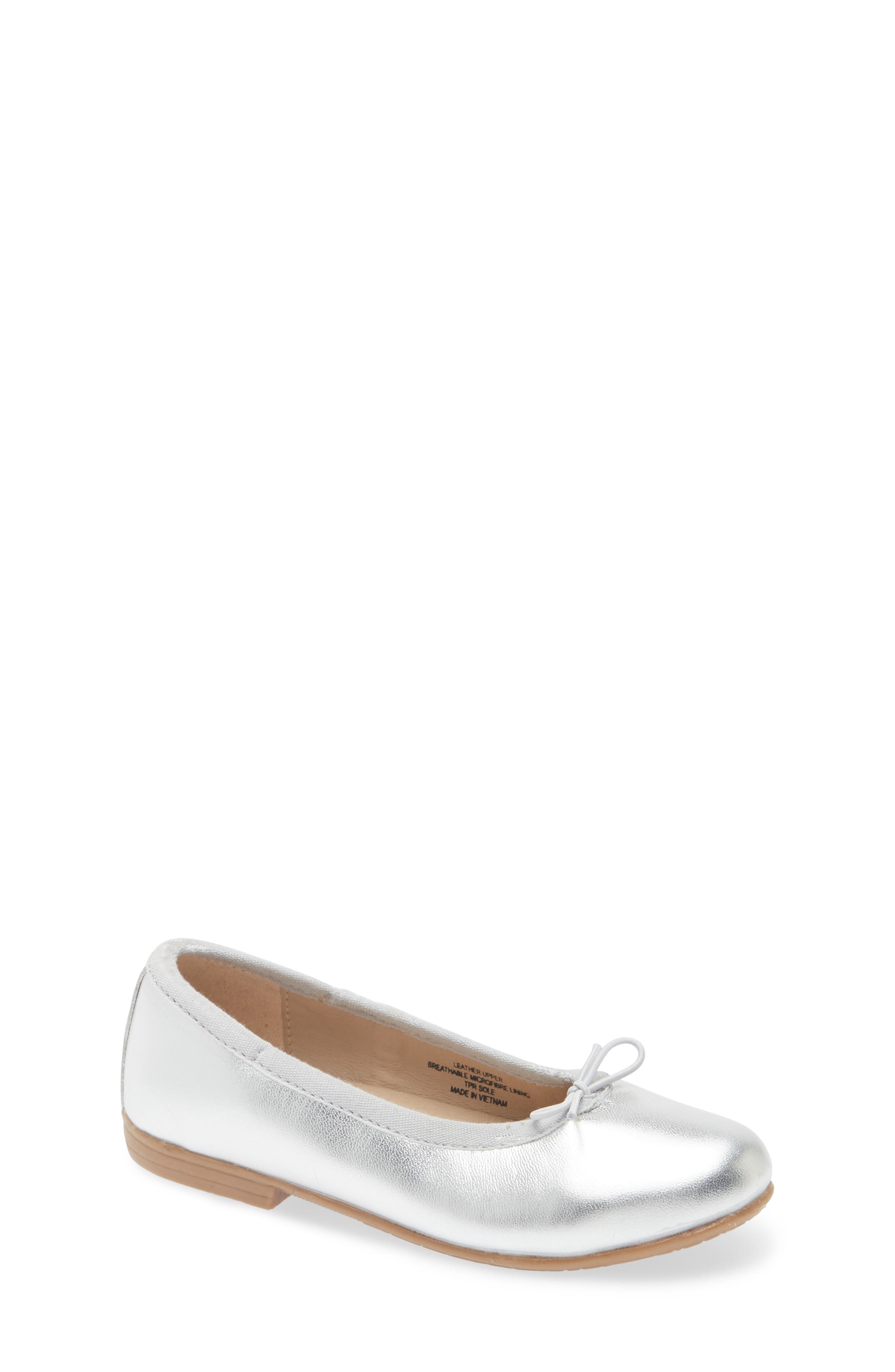 OLD SOLES Kids' Brule Flat, Main, color, Silver