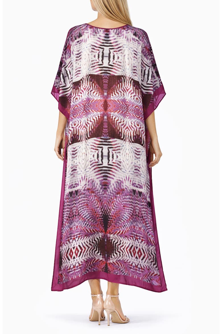 Print V-Neck Maxi Caftan, Alternate, color, PINK