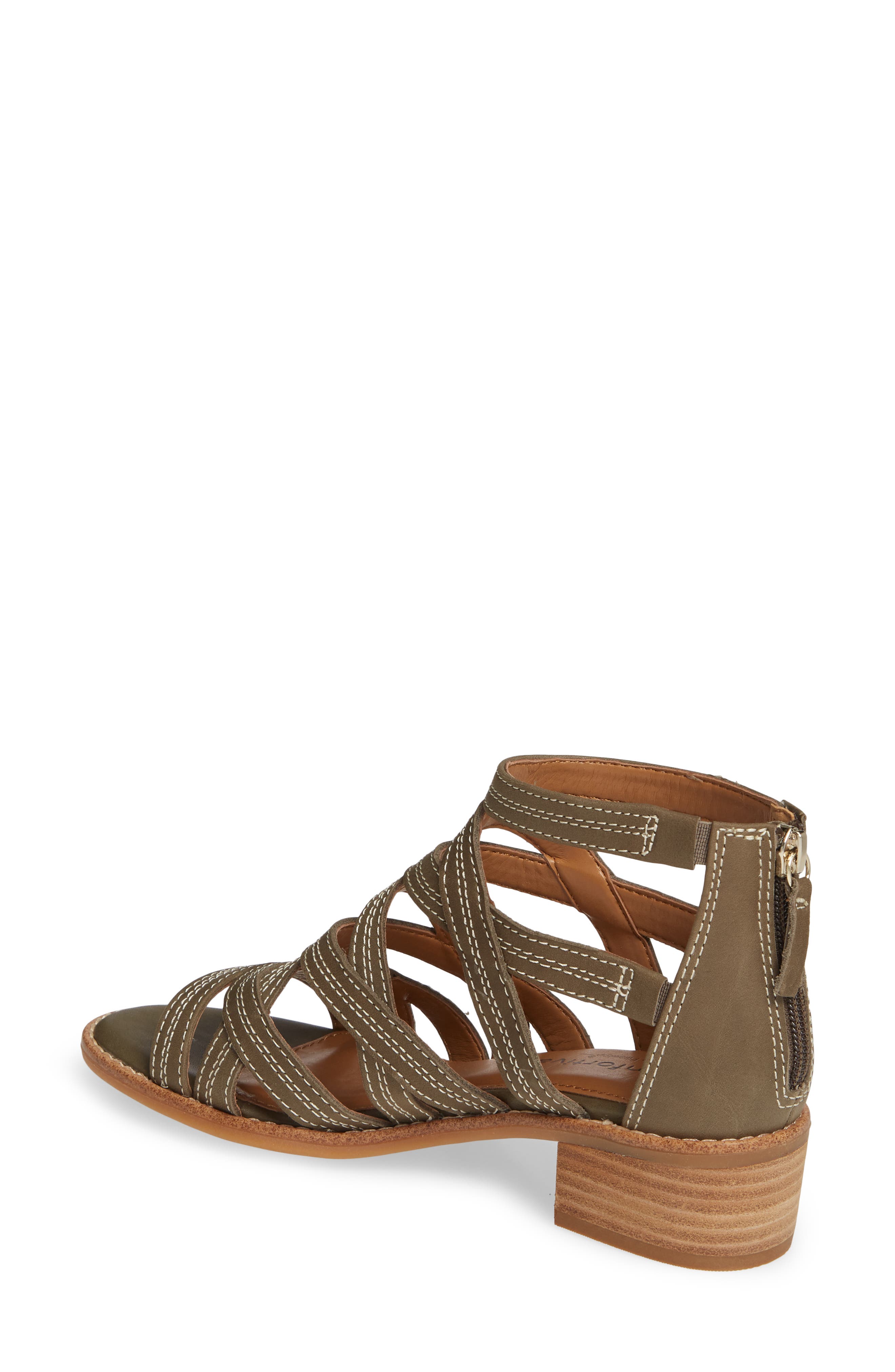 Betha Sandal, Alternate, color, PALE OLIVE LEATHER