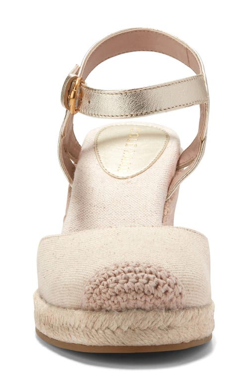 Cole Haan Cloudfeel Platform Wedge Espadrille In Natural Linen