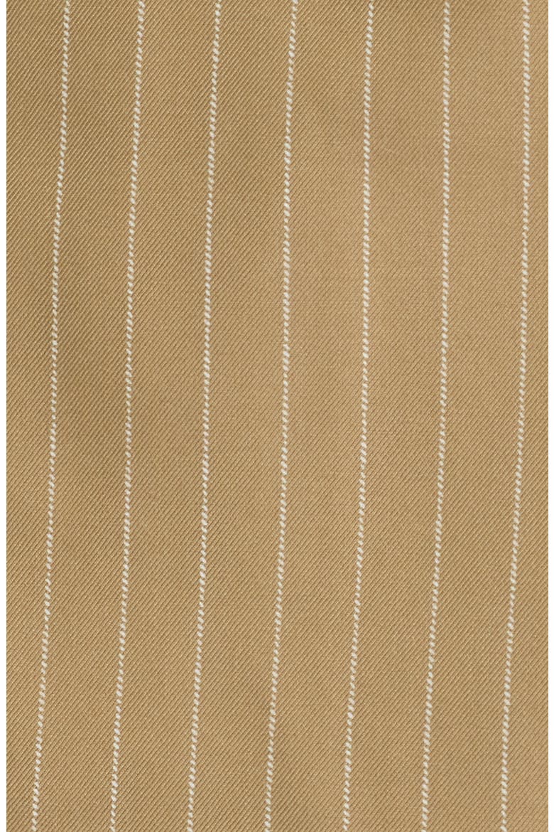 Pinstripe Sleeveless Blazer, Alternate, color, CAMEL