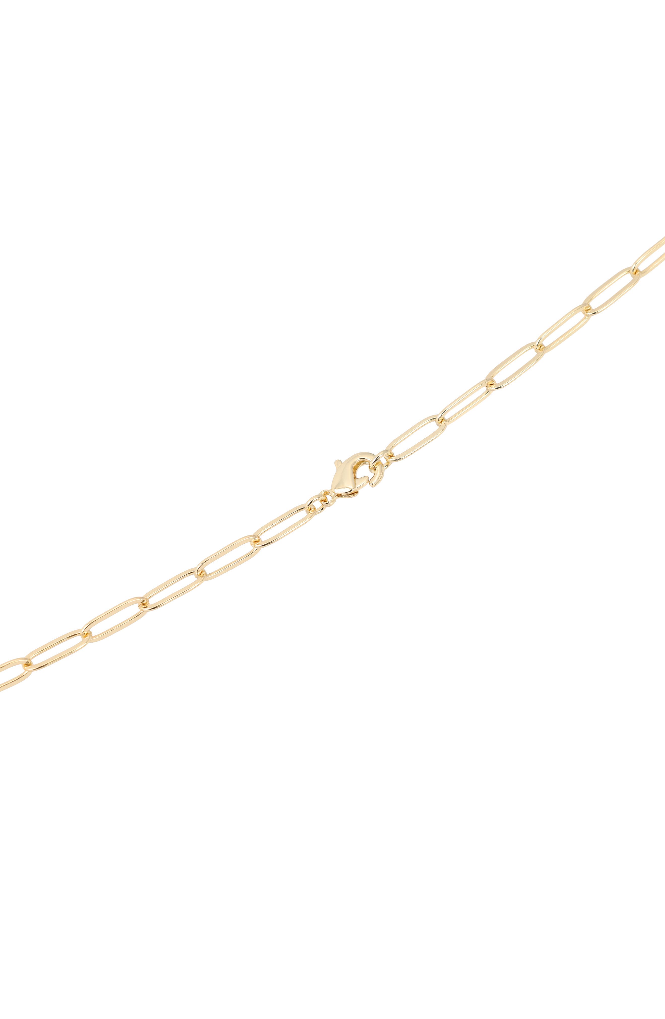 ATHRA LUXE Pavé Paper Clip Chain Toggle Necklace (Women) | Nordstrom