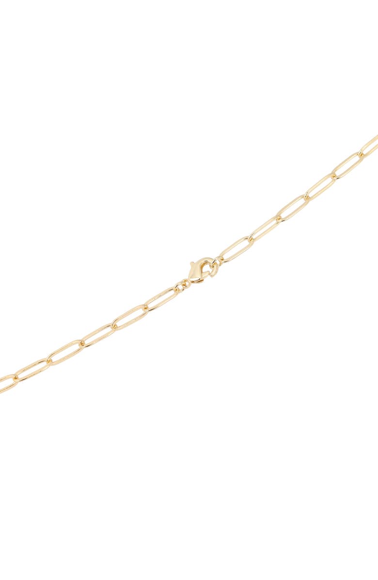 ATHRA LUXE Pavé Paper Clip Chain Toggle Necklace, Alternate, color, Gold