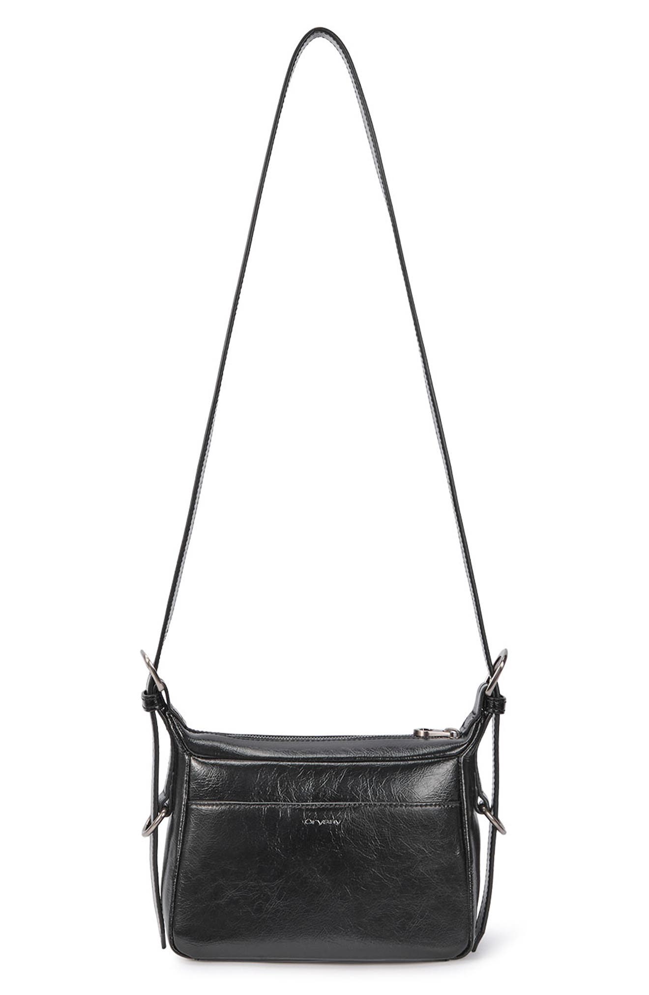 Oryany Moto Leather Crossbody Bag, Alternate, color, Black