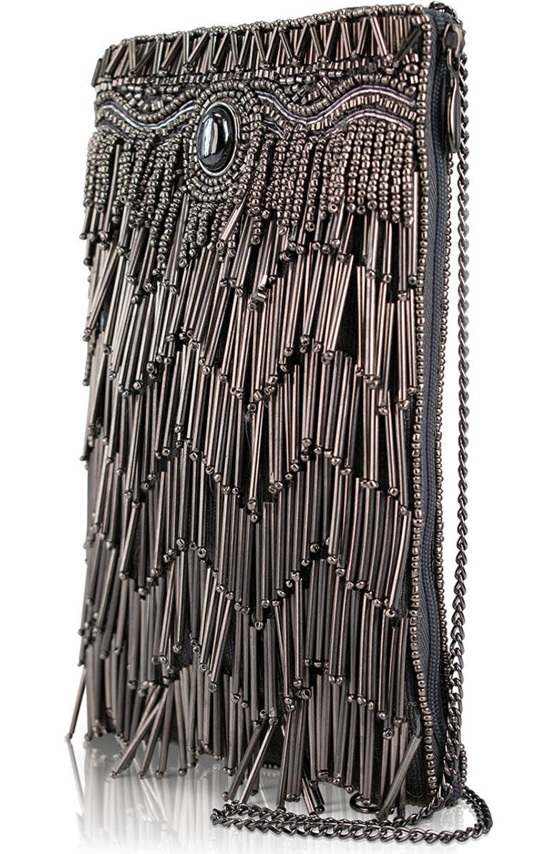 Mary Frances Accessories True Pewter Crossbody Phone Bag, Alternate, color, Pewter