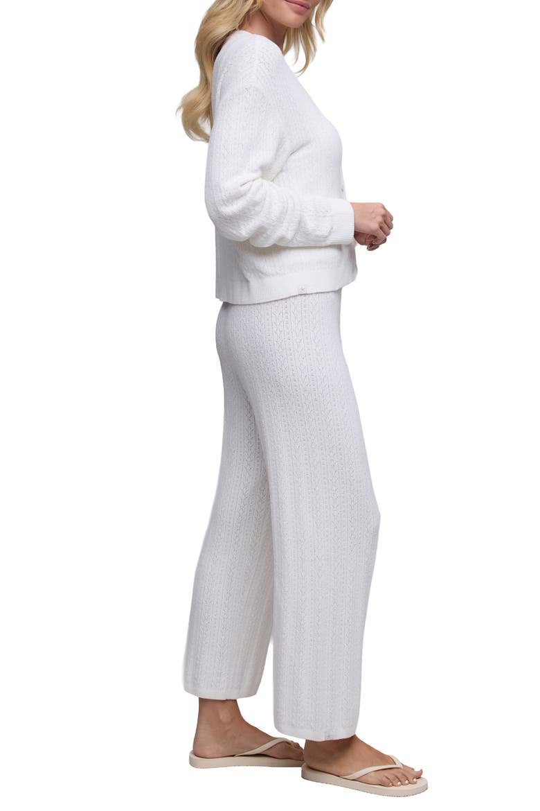 Pointelle Cardigan, Alternate, color, PEARL