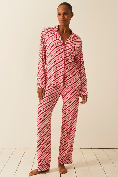 Stripe & Stare Long Pyjama Set In Multi