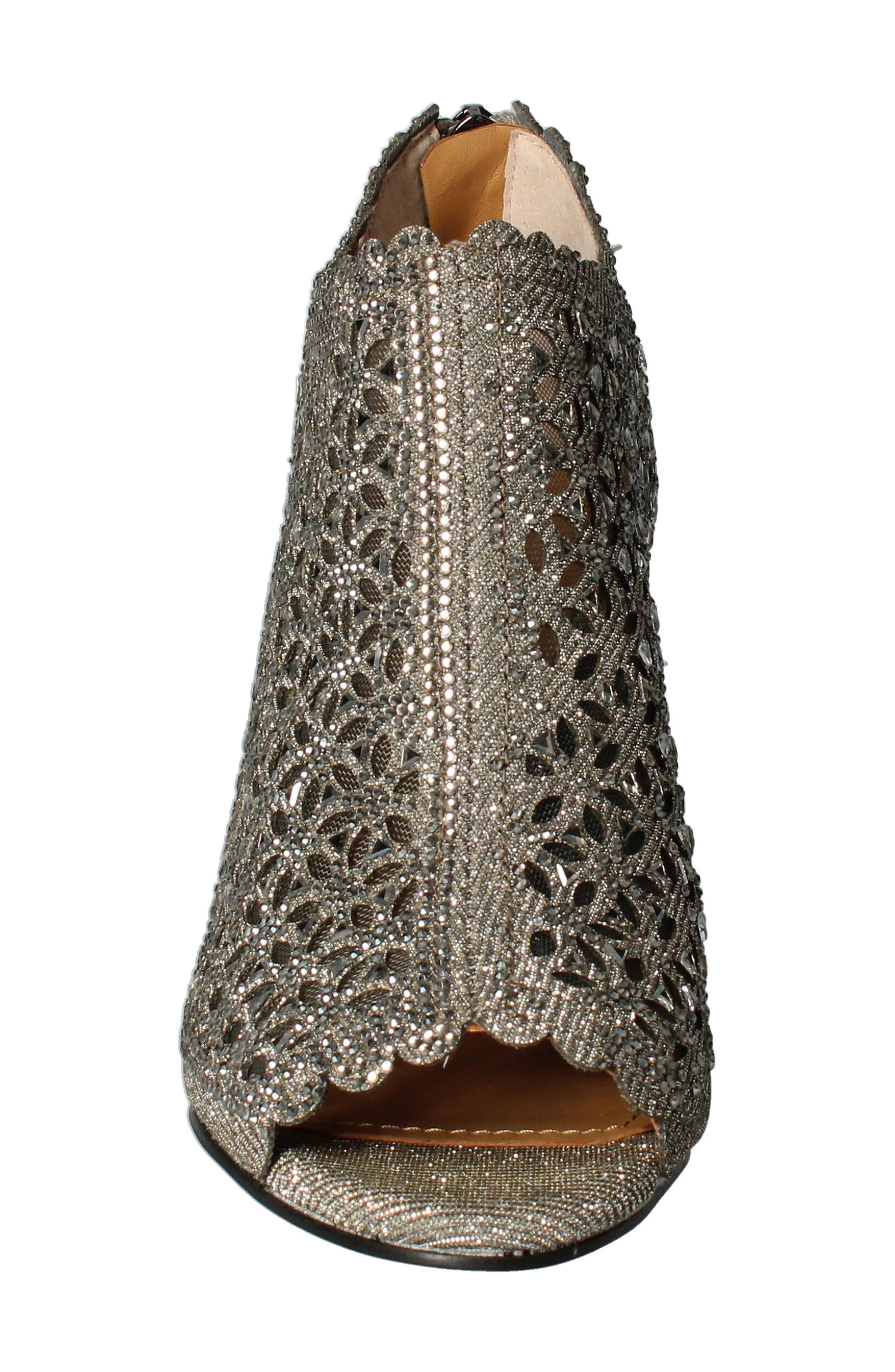 J.Renée Radita Open Toe Bootie, Alternate, color, PEWTER