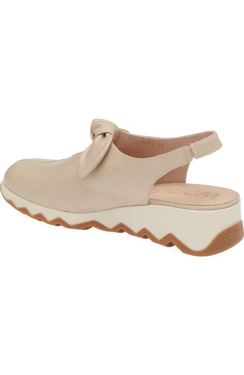 Wonders Knotted Wedge Slingback Pump, Alternate, color, Sauvgage Beige