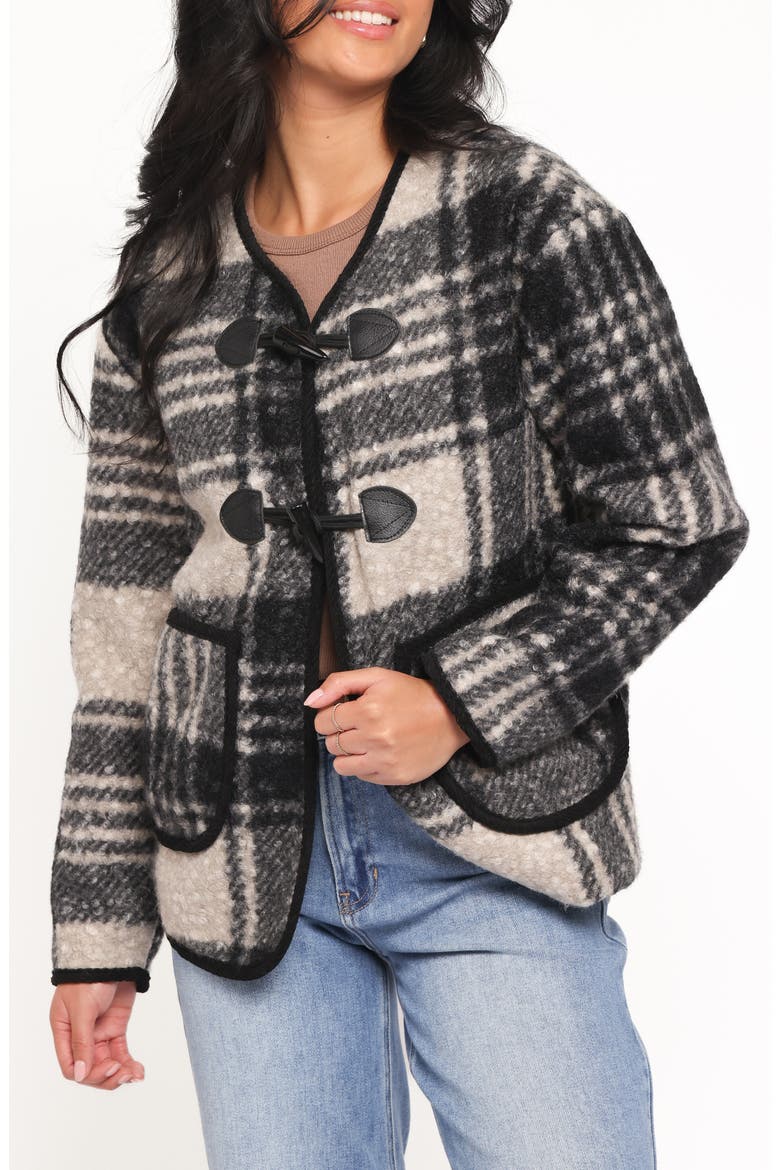 Austin Plaid Jacket, Main, color, BLACK