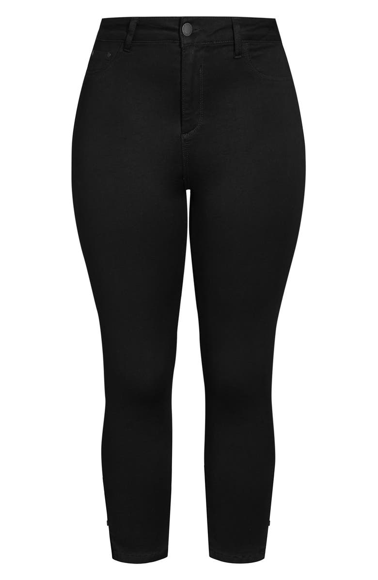 City Chic Harley Renegade High Waist Crop Skinny Jeans, Alternate, color,