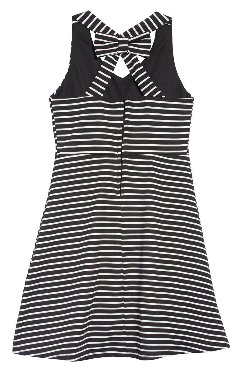 Ava & Yelly Rib Stripe Skater Dress, Alternate, color, 