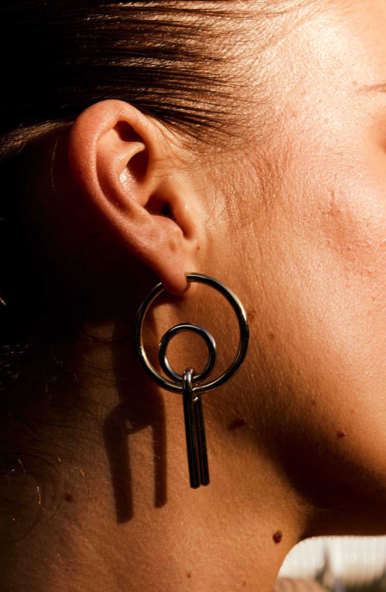 DEMARSON Icon Drop Hoop Earrings, Alternate, color,