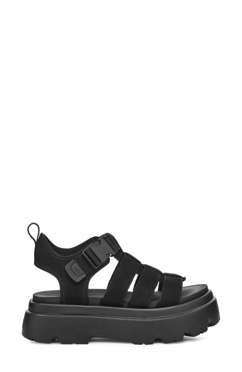 Ugg Cora52698s Sandals Womenblack Nubuck Leather Adjustable Strap Zogg1848 In Black