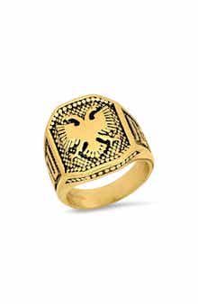 Men's 18k Gold Plated Signet Ring