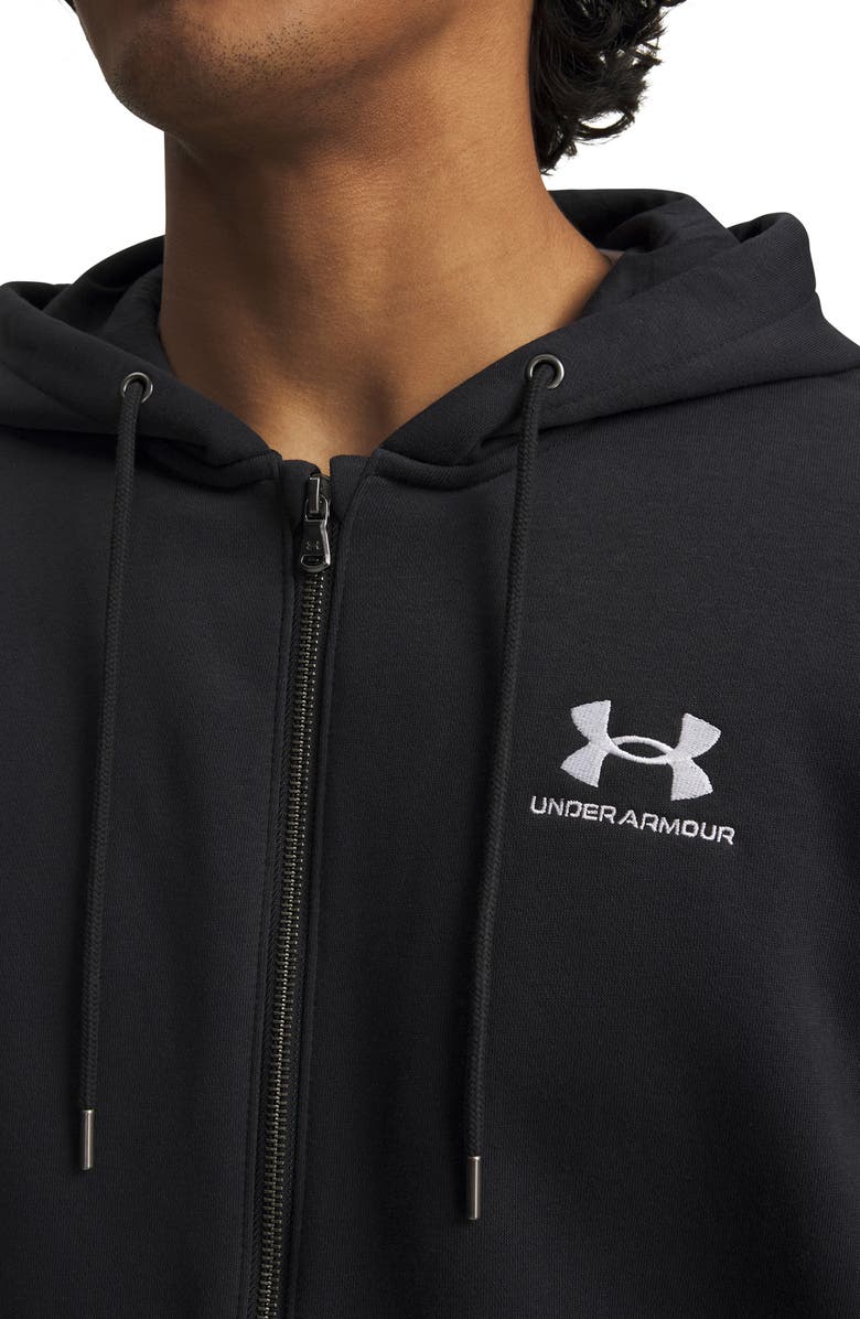 Under Armour Icon Fleece Zip Hoodie, Alternate, color, Black