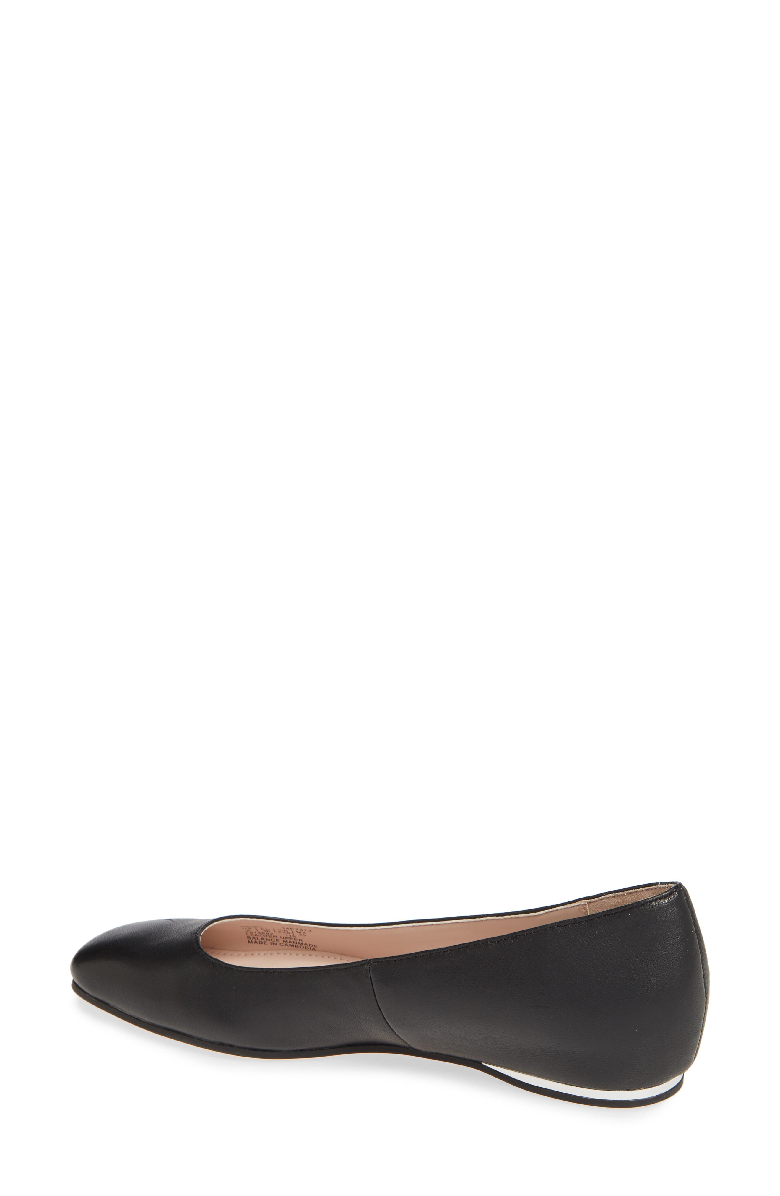 Heidy Skimmer Flat, Alternate, color, BLACK NAPPA LEATHER