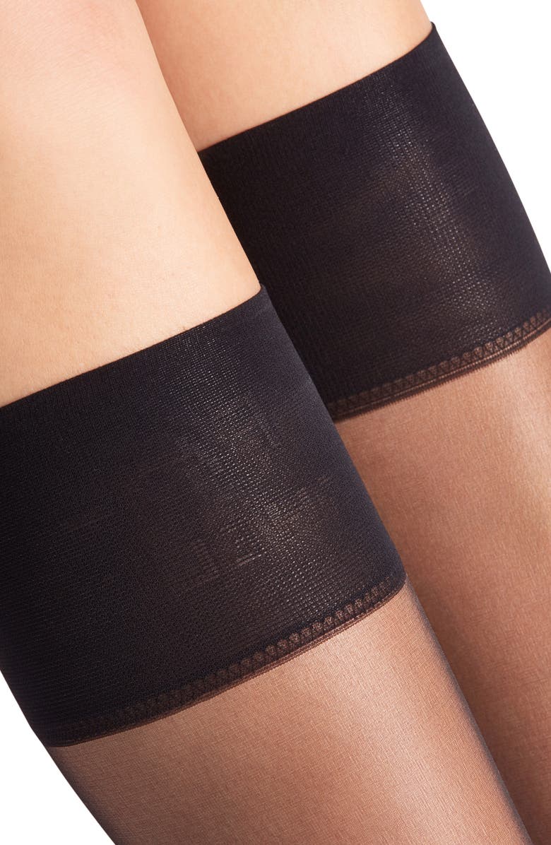 Falke 'Shelina 12 Denier' Ultra Sheer Knee Highs, Alternate, color, Black