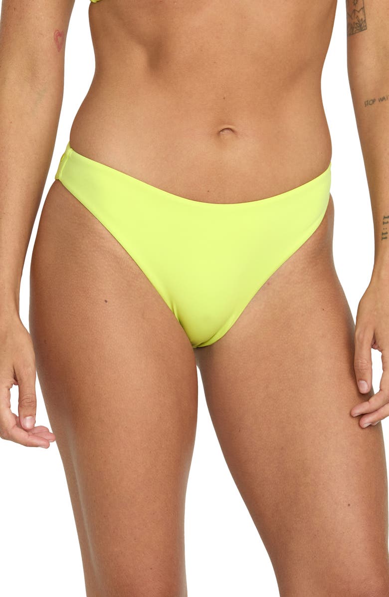 Volcom Simply Seamless Bikini Bottoms, Main, color, Island Green