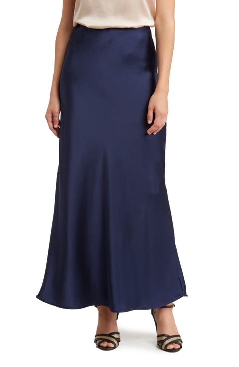Satin A-Line Skirt