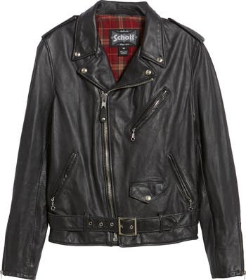Schott NYC Hand Vintaged Cowhide Leather Motorcycle Jacket Schott NYC Hand Vintaged Cowhide Leather Motorcycle Jacket