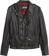 Schott NYC Hand Vintaged Cowhide Leather Motorcycle Jacket