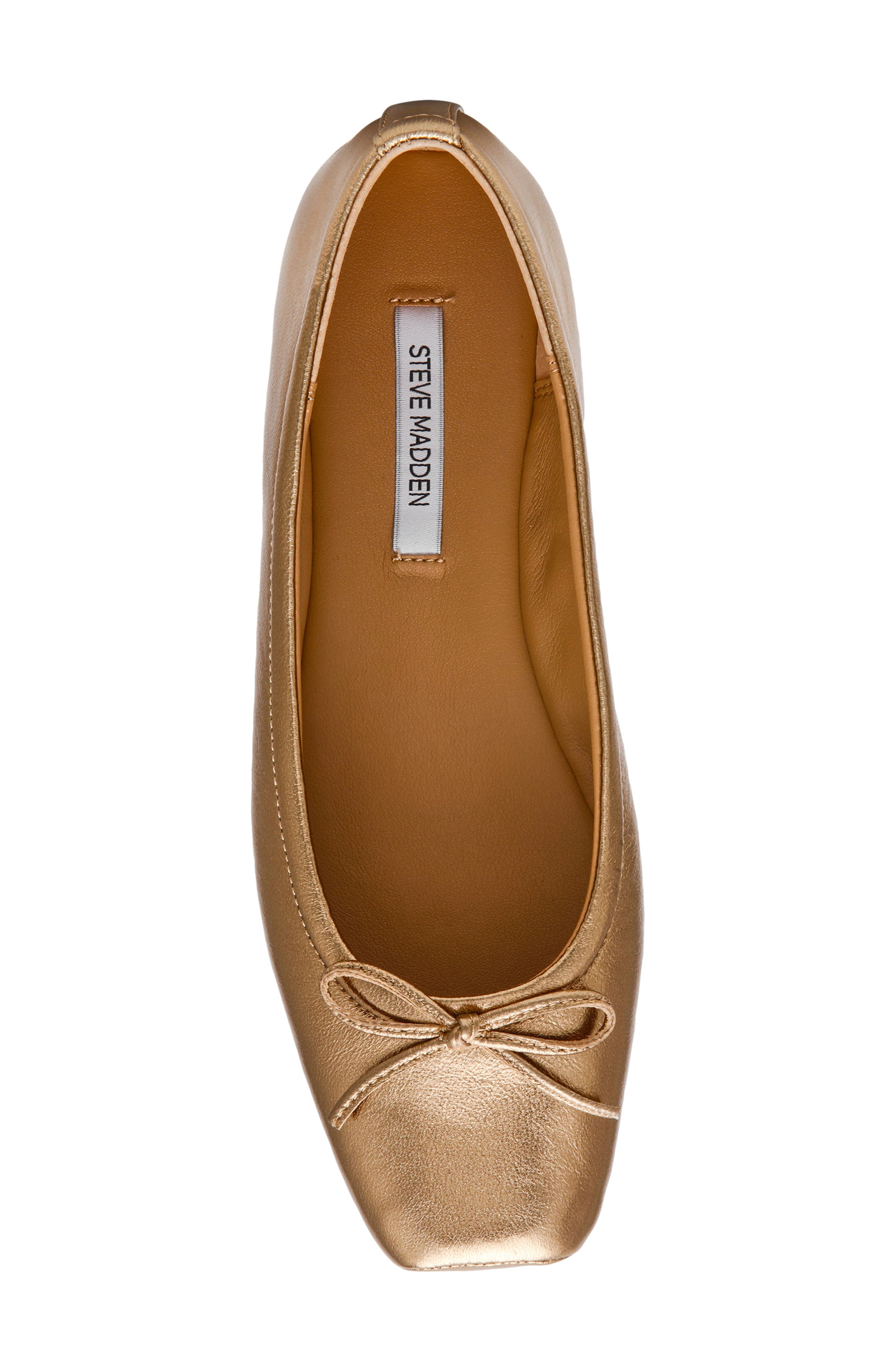 Eleve Square Toe Flat, Alternate, color, BRONZE LEATHER