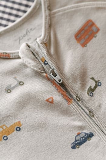 Print Rib Organic Cotton Footie