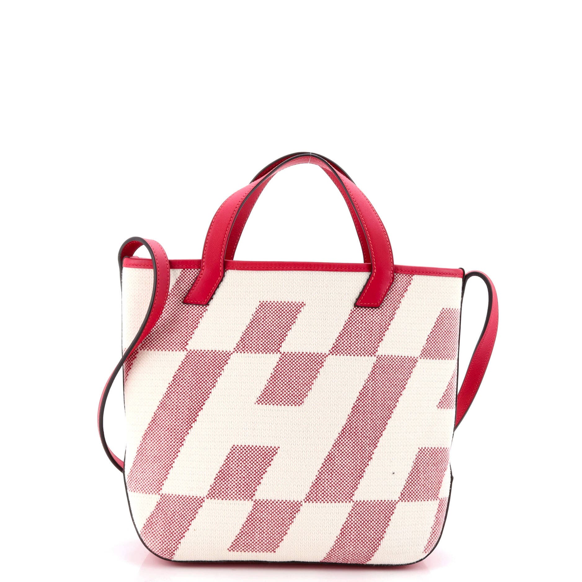 Pre-Owned Hermes Cabas H en Biais Tote Canvas with Leather 27, Alternate, color, Framboise
