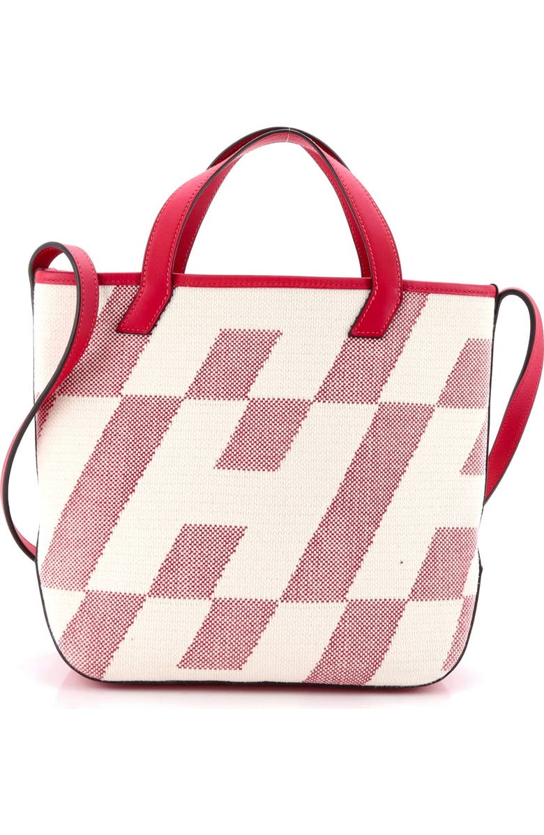 Pre-Owned Hermes Cabas H en Biais Tote Canvas with Leather 27, Alternate, color, Framboise