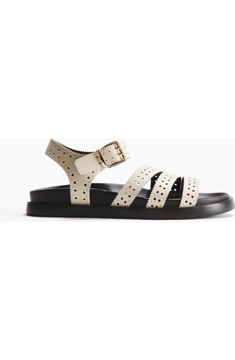 H&M Strappy Sandals, Main, color, Cream