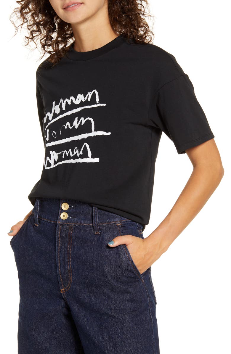 Nobody Denim Woman Graphic Organic Cotton Tee, Main, color, 