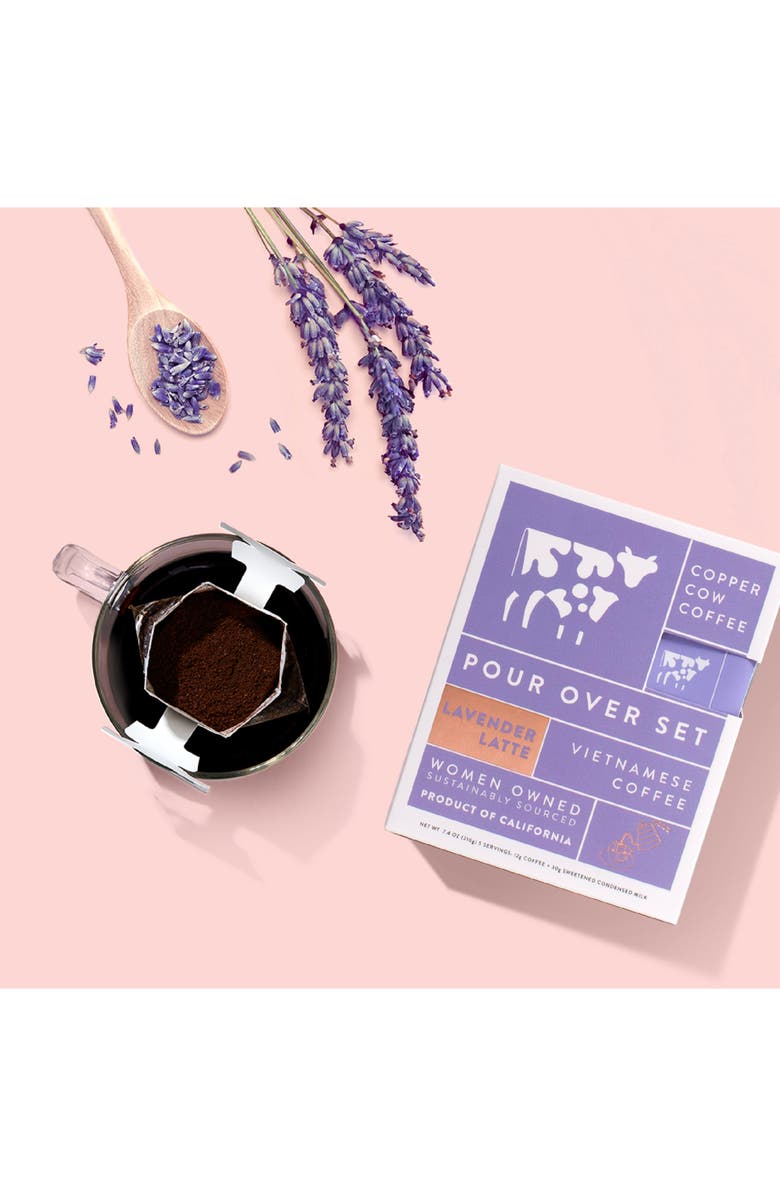 Copper Cow Coffee Lavender Latte 5-Pack Kit, Alternate, color, 
