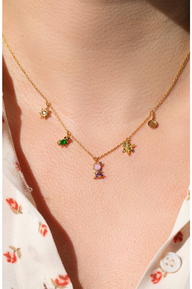 x Disney Tangle Charm Necklace, Alternate, color, GOLD
