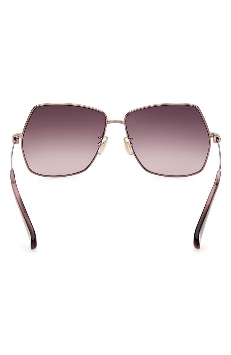 Max Mara 61mm Geometric Sunglasses, Alternate, color, 