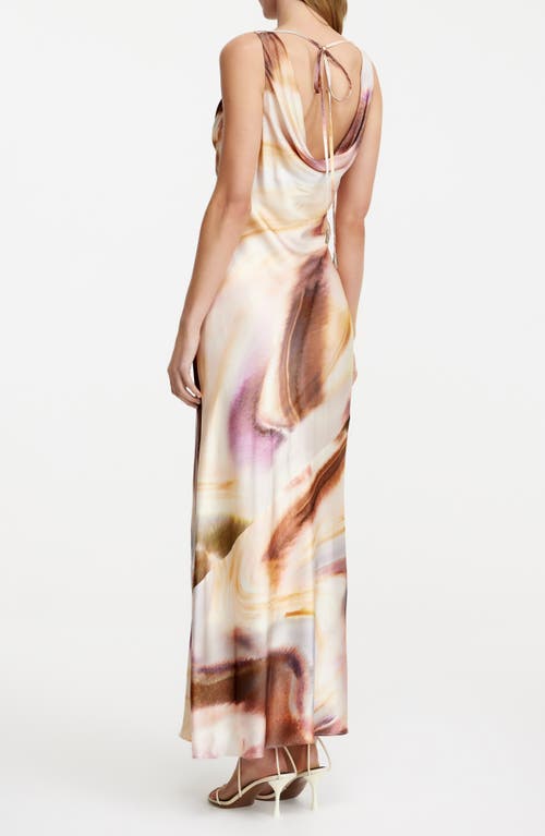 Significant Other Lacey Abstract Print Satin Maxi Dress