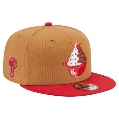 Men's New Era Khaki/Red Philadelphia Phillies Ice Cream 9FIFTY Snapback Hat