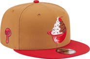 New Era Men's New Era Khaki/Red Philadelphia Phillies Ice Cream 9FIFTY Snapback Hat