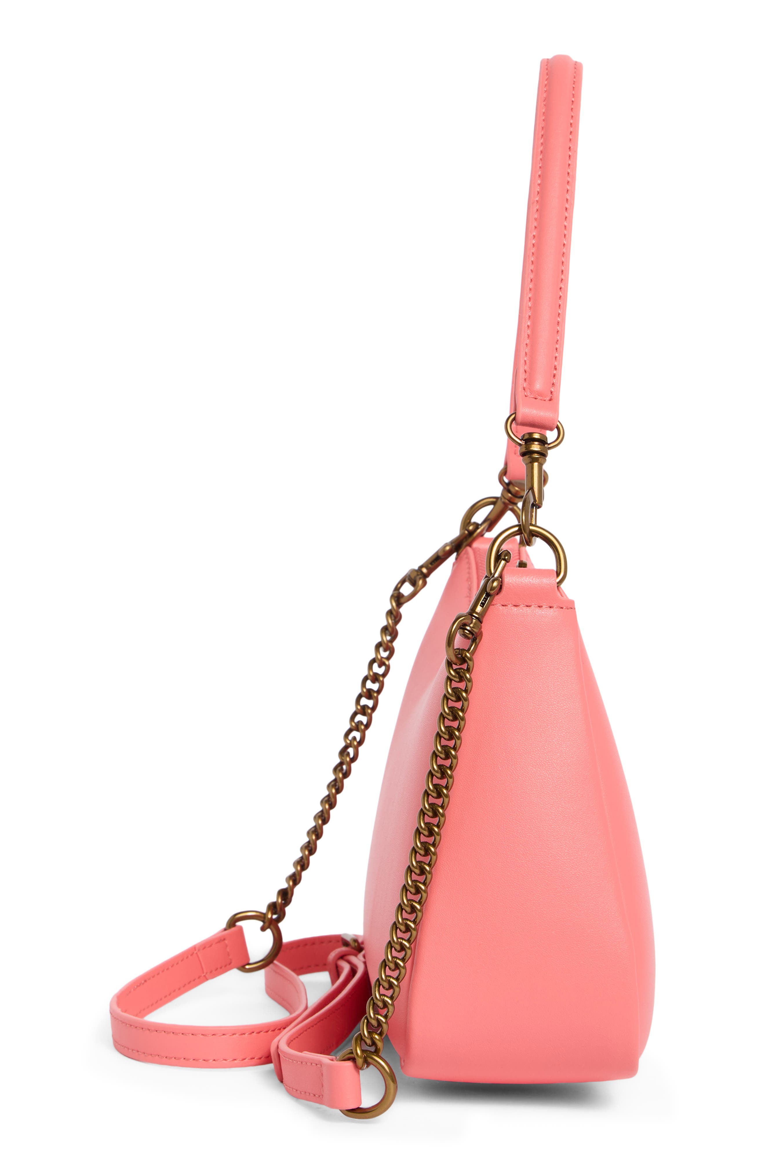 Kurt Geiger London Highgate Leather Shoulder Bag, Alternate, color, Open Pink