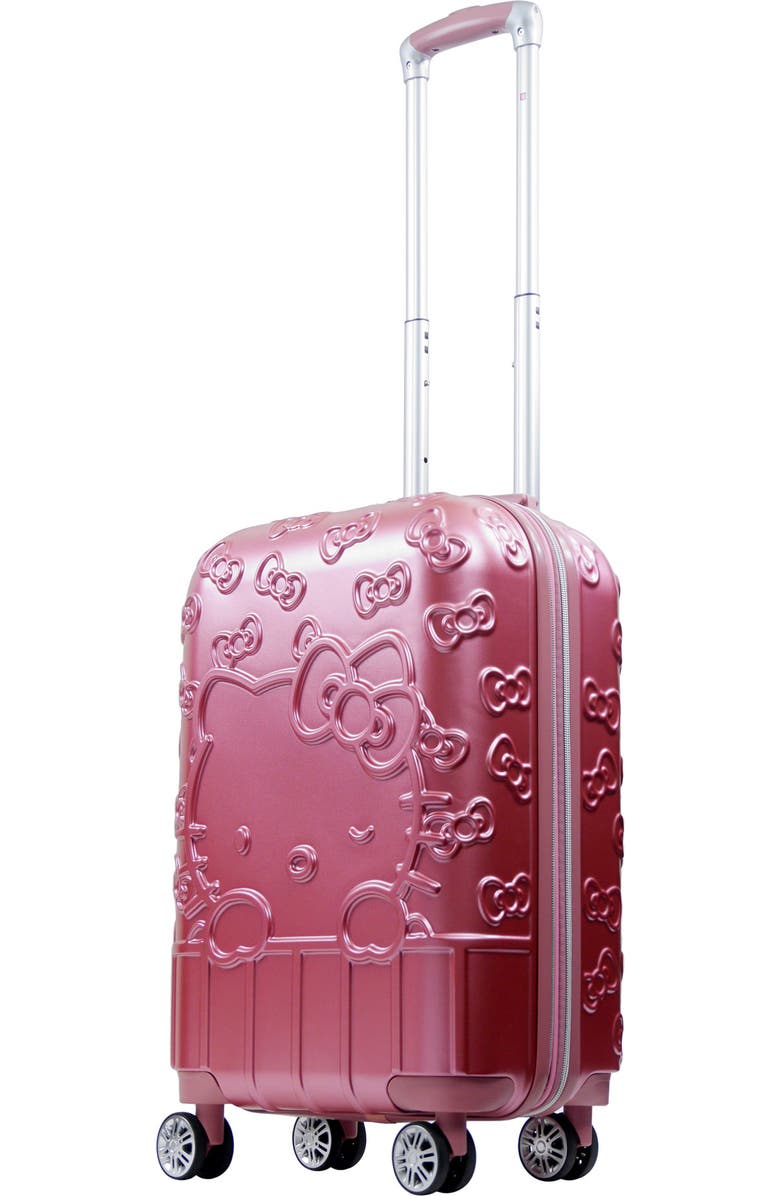 Ful Hello Kitty Portrait Molded 22.5 inch Luggage Spinner, Main, color, Blush