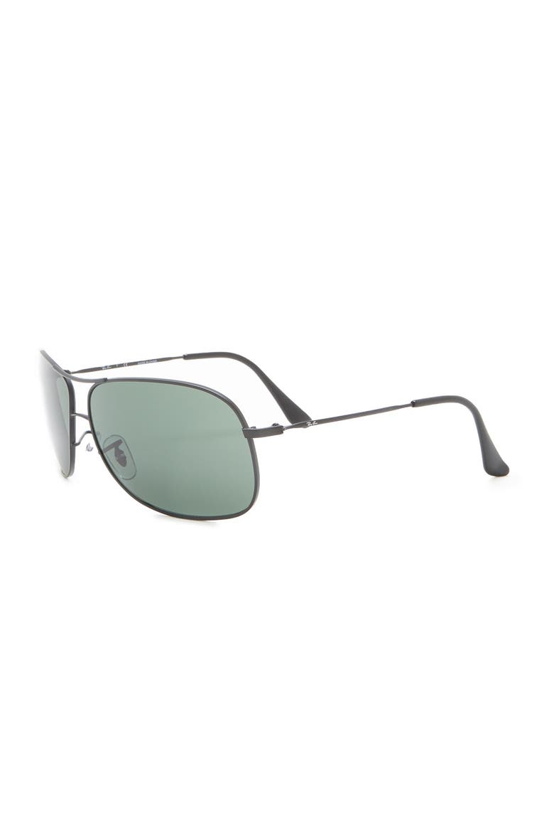 64mm Aviator Sunglasses, Alternate, color, MATTE BLK