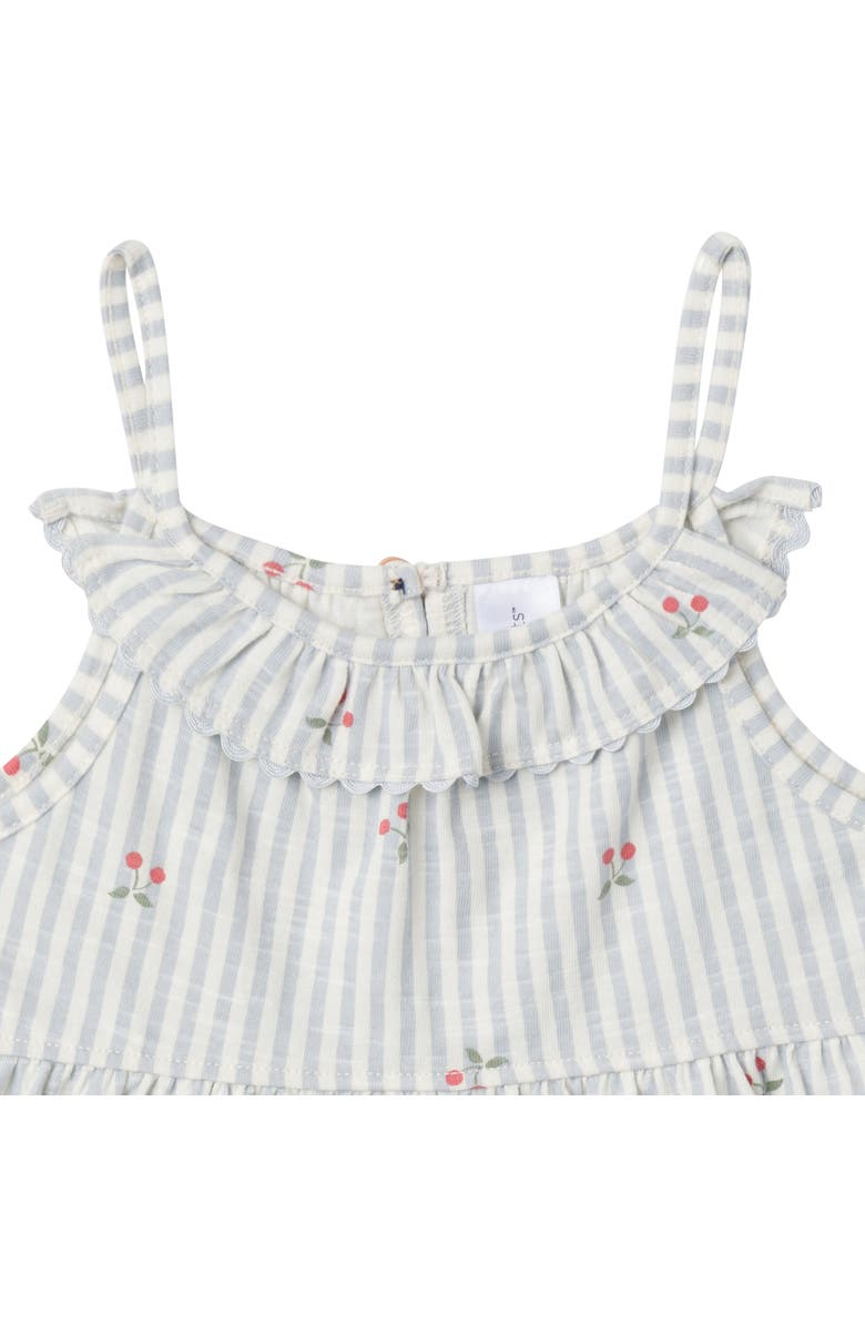 Modern Moments<sup>™</sup> by Gerber Ruffle Top and Shorts Set, Alternate, color, Light Blue Cherry Stripes