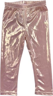 Petite Maison Kids Vegan Metallic Leather Leggings