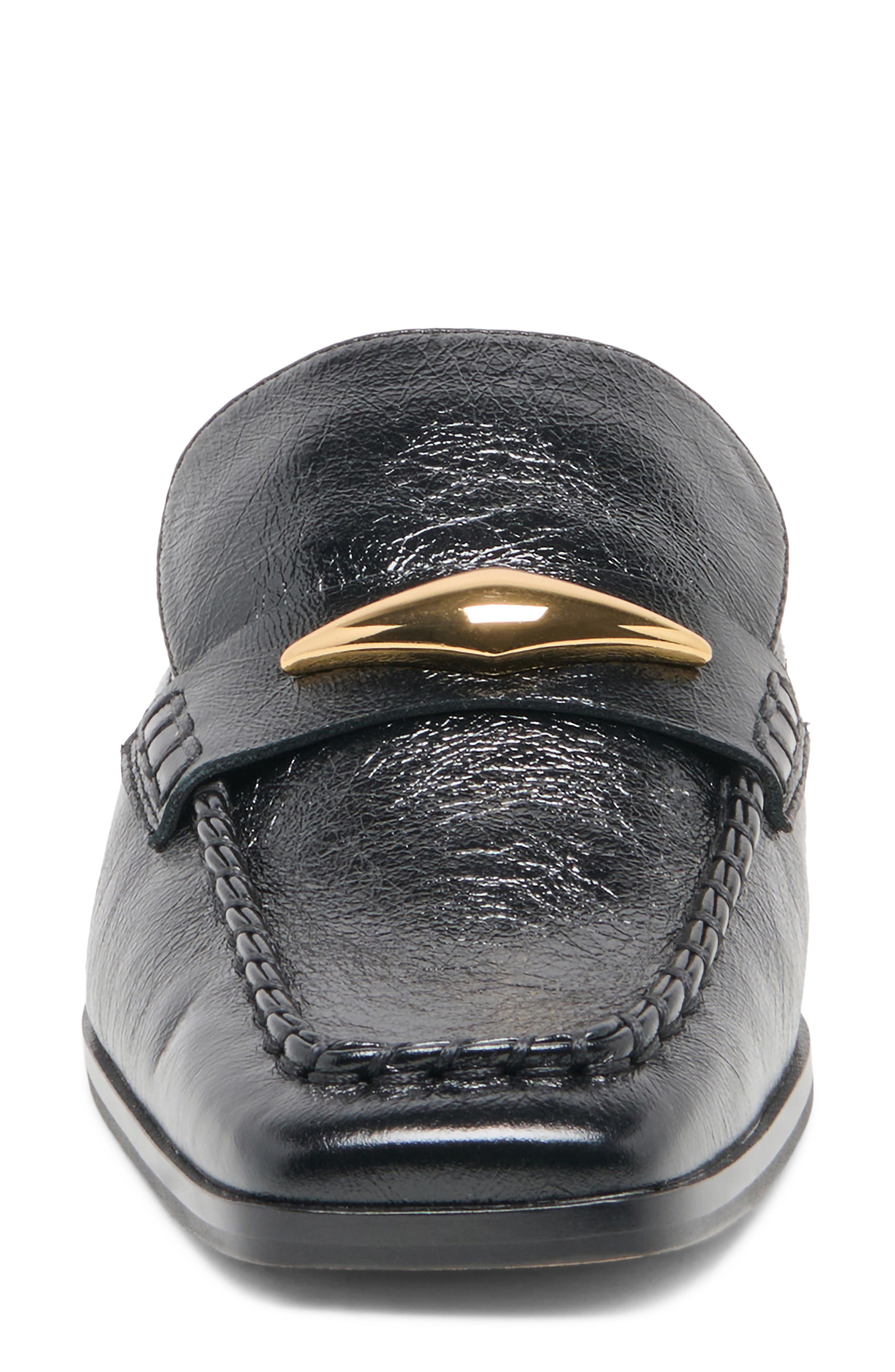 Bowey Mule, Alternate, color, BLACK LEATHER