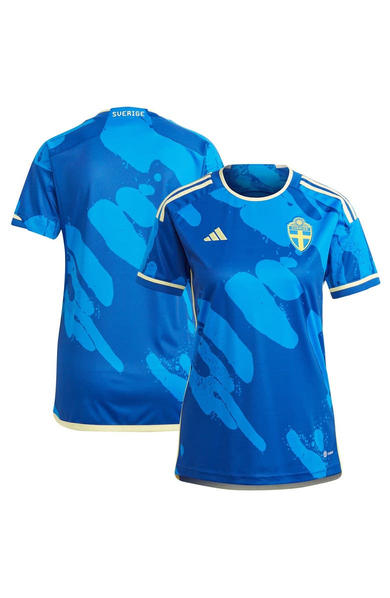 adidas Women's adidas  Royal Sweden Women's National Team 2023 Away Replica Jersey, Main, color, 