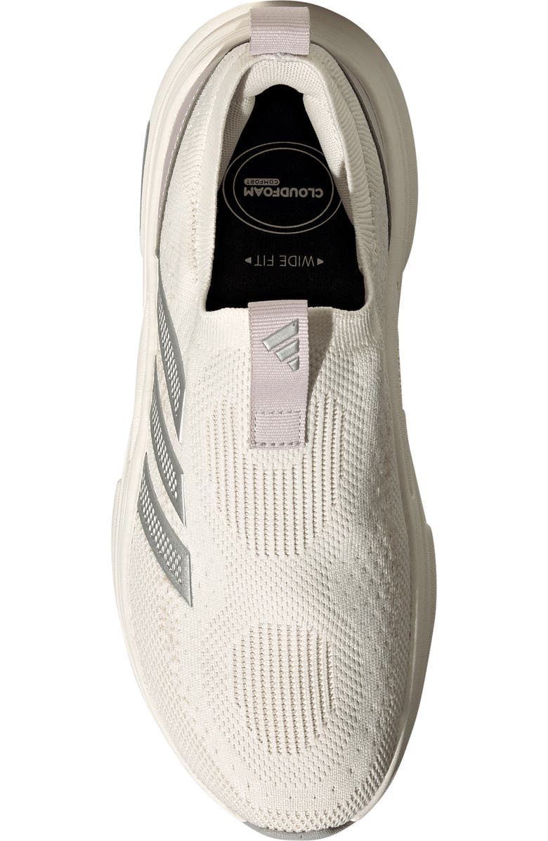 adidas Cloudfoam Cuxxion Slip-On Sneaker, Alternate, color, White/ Matte Silver/ Purple