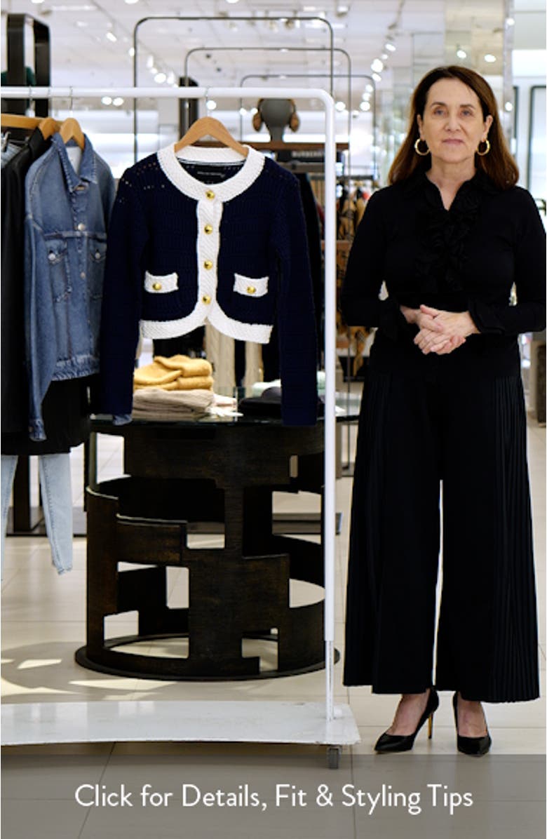 Contrast Crop Cardigan, sales video thumbnail