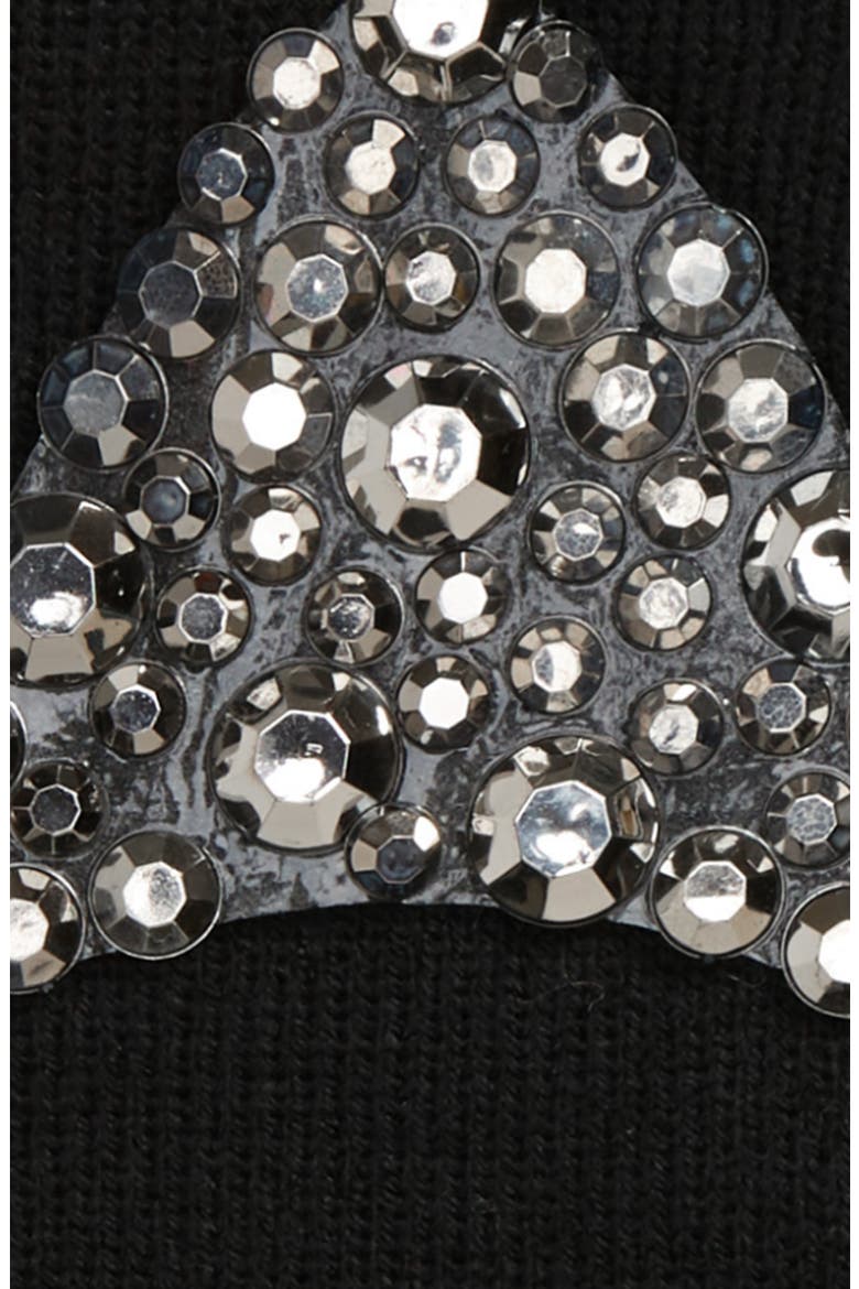 Sparkle Cat Ear Beanie, Alternate, color, BLACK