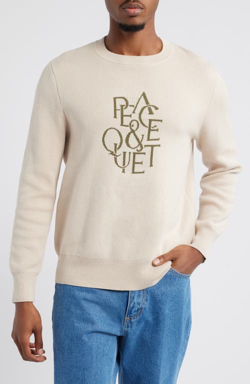 Museum of Peace & Quiet Serif Jacquard Sweater in Bone 