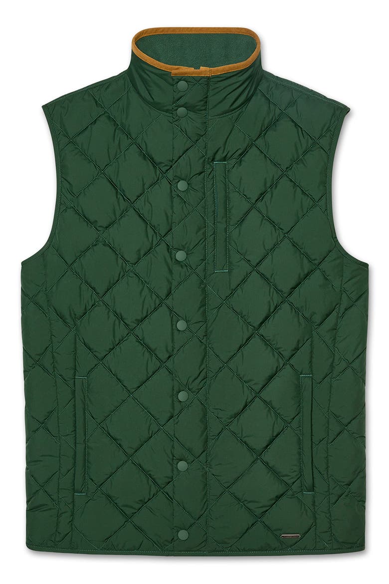 Belmont Quilted Water Resistant Recycled Polyester Vest, Alternate, color, SPRUCE SOLID
